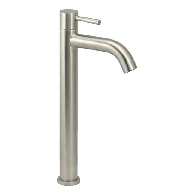 Torneira Lavatório Inox Alta Cachimbo Escovada 1023-0002