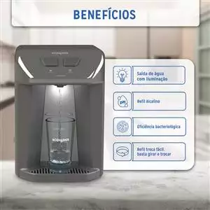 PURIFICADOR DE ÁGUA GELADA PREMIUM ELETRÔNICO BIVOLT  1008-0071 