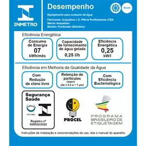 PURIFICADOR DE ÁGUA GELADA PREMIUM ELETRÔNICO BIVOLT  1008-0071 