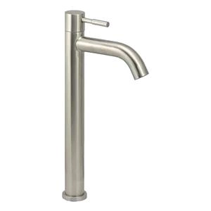 Torneira Lavatório Inox Alta Cachimbo Escovada 1023-0002 