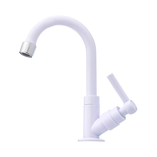 Torneira ABS 1/4" V p/ Lavatório Cano Baixo 5/8 -C- branco Branco 1023-0009