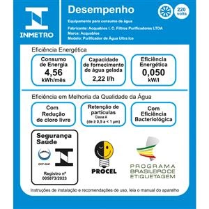 PURIFICADOR DE ÁGUA ULTRA ICE CLASSE A 1008-0180 