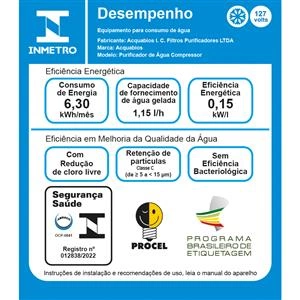 PURIFICADOR DE ÁGUA PREMIUM COMPRESSOR 1008-0150