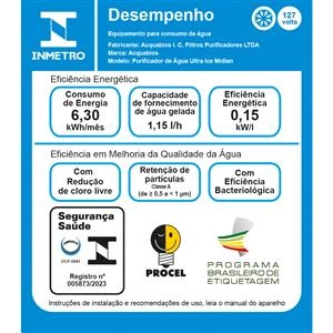 PURIFICADOR DE ÁGUA ULTRA ICE MIDIAN CLASSE A 1008-0192