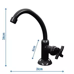 TORNEIRA COLORS BCD LAVATORIO PRETA 1009-0202 